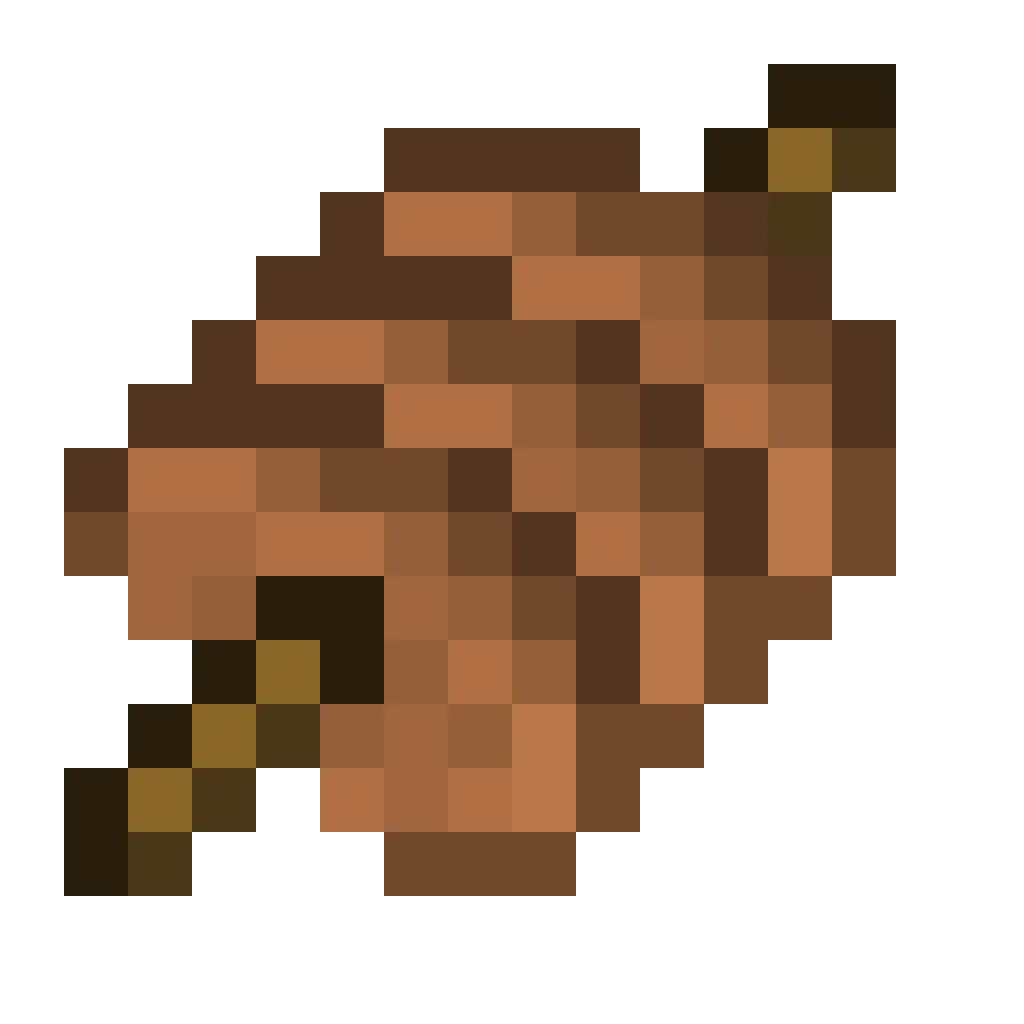 Cooked axolotl skewer