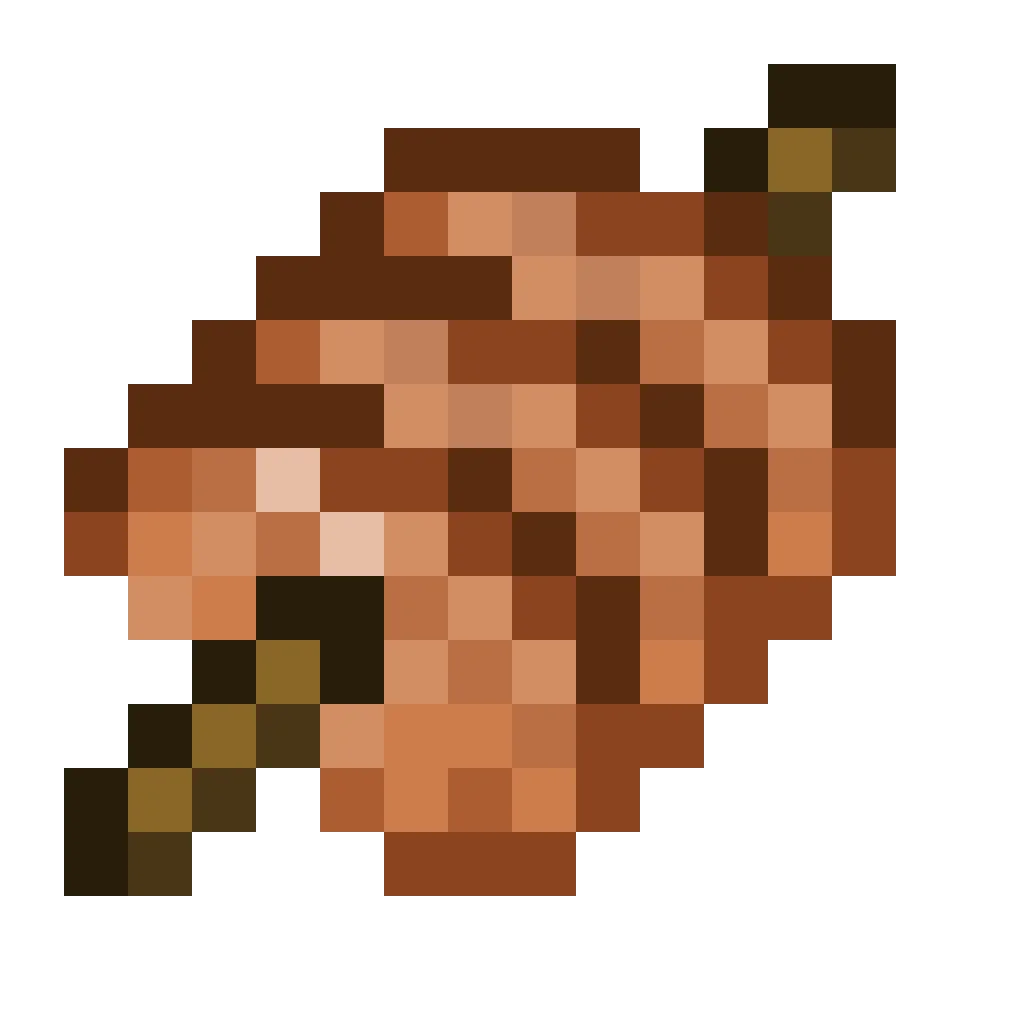 Cooked chicken skewer