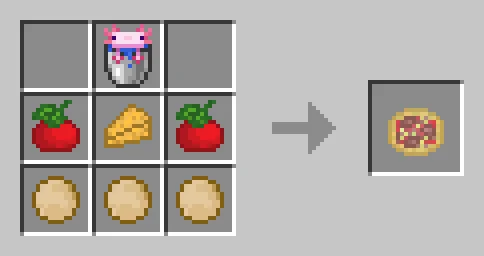 image of Crafting an uncooked axolotl pizza