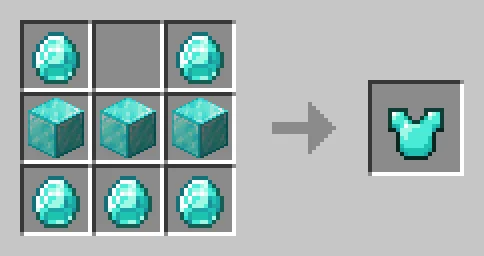 image of New diamond chestplate crafting recipe