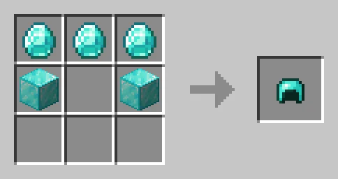 image of New diamond helmet crafting recipe