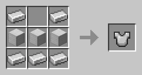 image of New iron chestplate crafting recipe