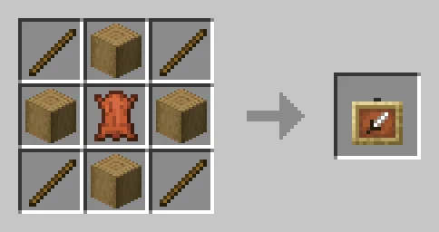 image of New item frame crafting recipe